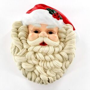 Vtg 1995 Telco Christmas Santa Face Motion Activated Lights Music Tested & Works